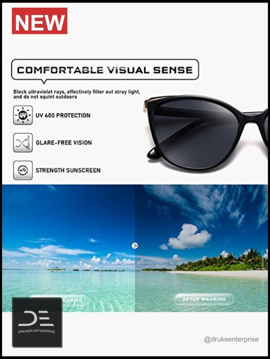 Cat Eye UV400 Protection Sunglasses with Case main image 4